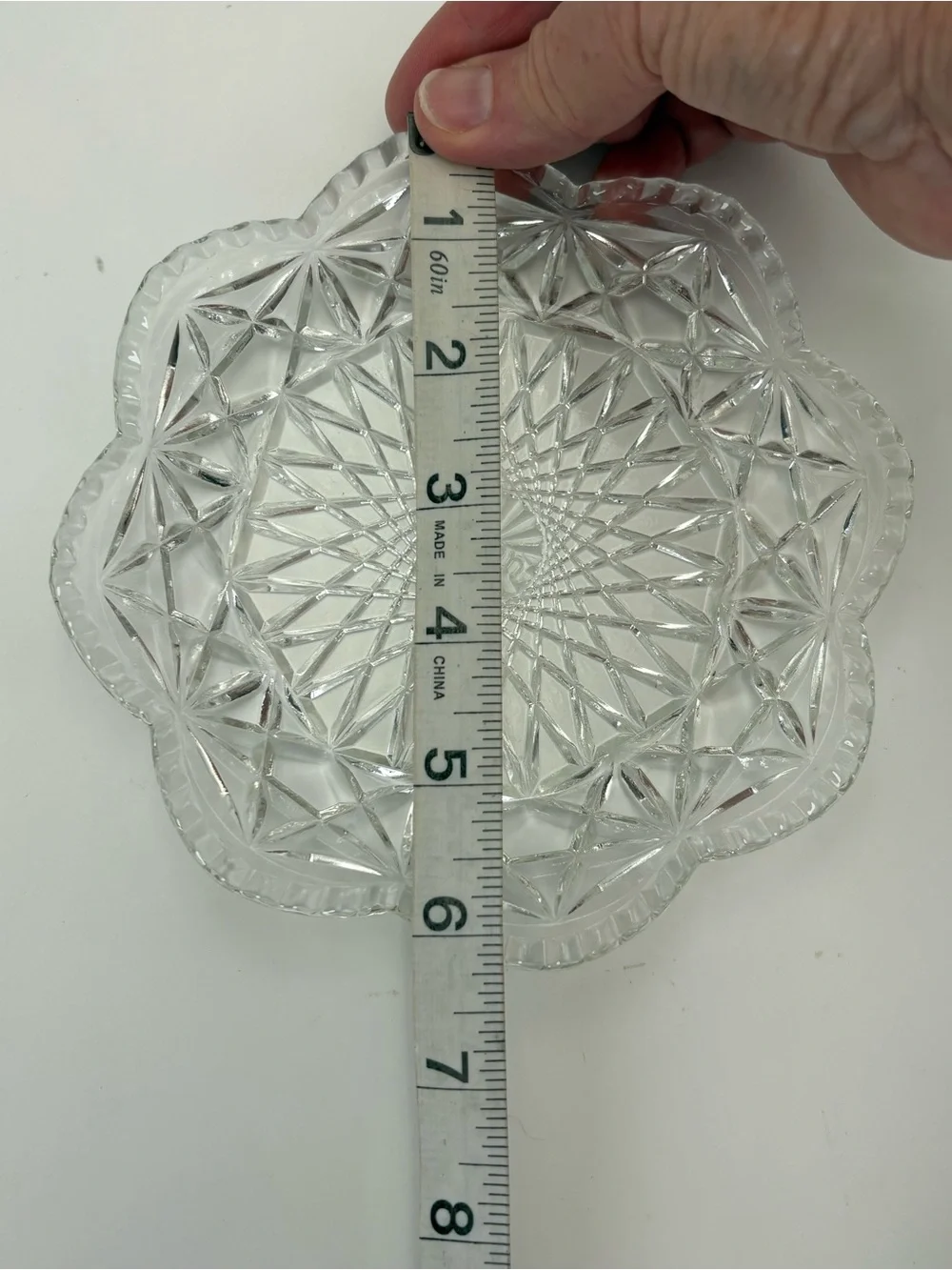 Vintage Fostoria Avon Clear Glass Ornate Domed Butter or Cheese Dish